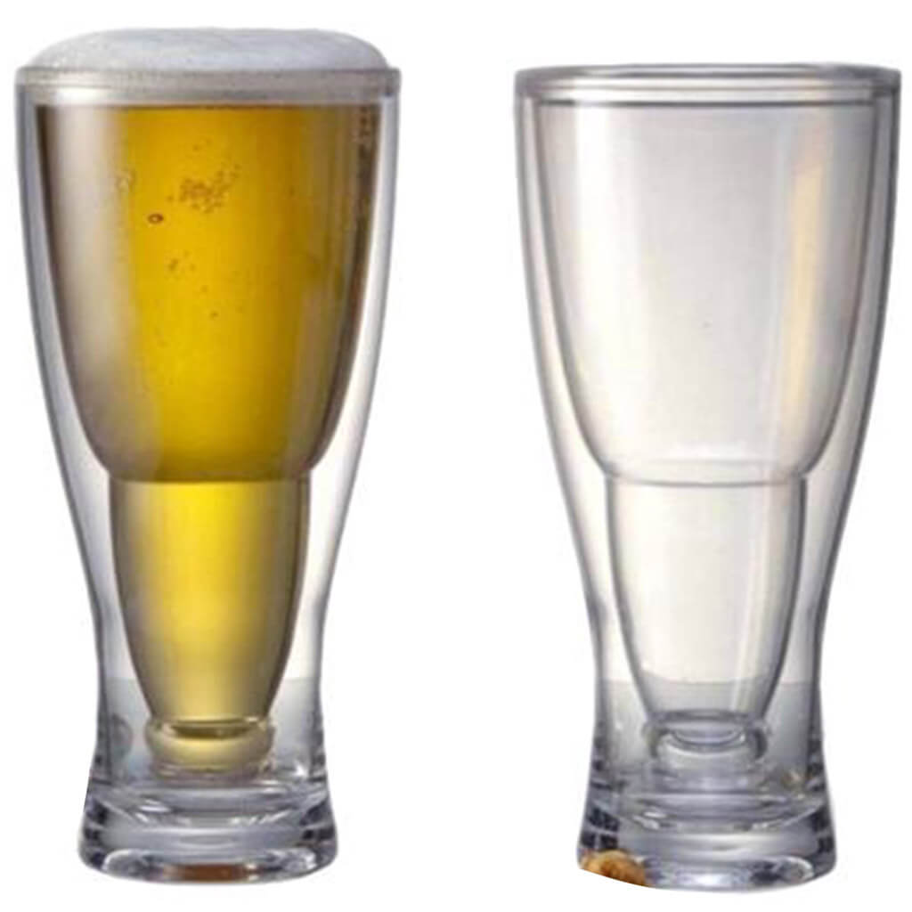 HOPSY-TURVY Beer Glass, 2pc