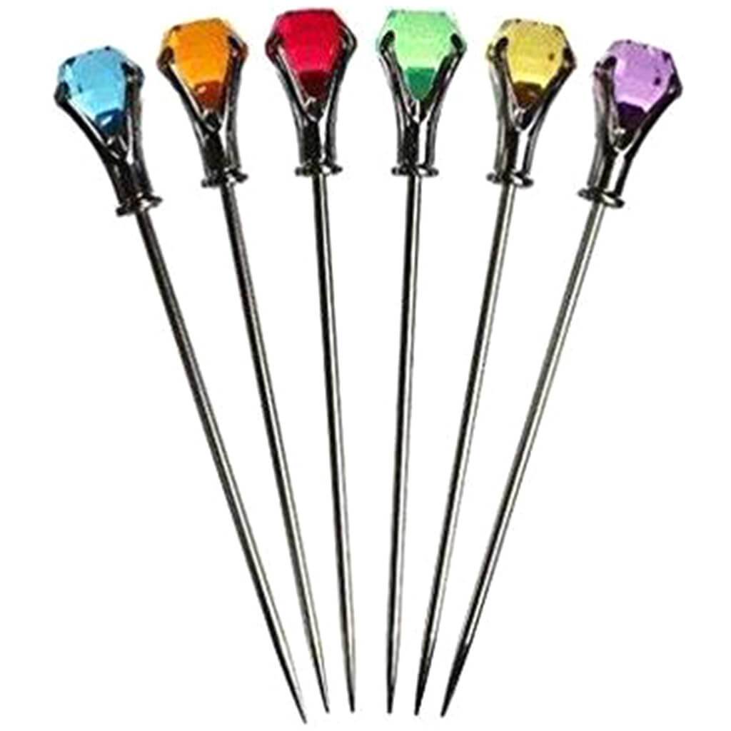Diamond Head Stainless Steel Martini Picks Set of 6