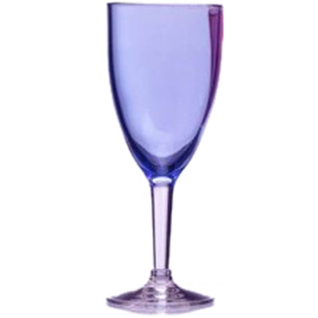 Acrylic Blue Wine Glass 24pc, 10oz