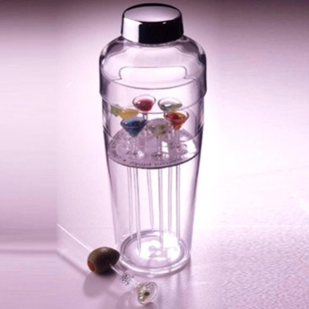 Acrylic Cocktail Shaker Set with Cocktail Picks