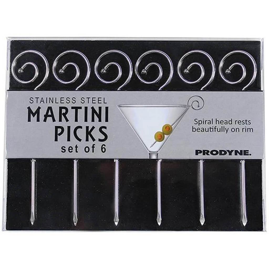 Stainless Steel Spiral Martini Picks