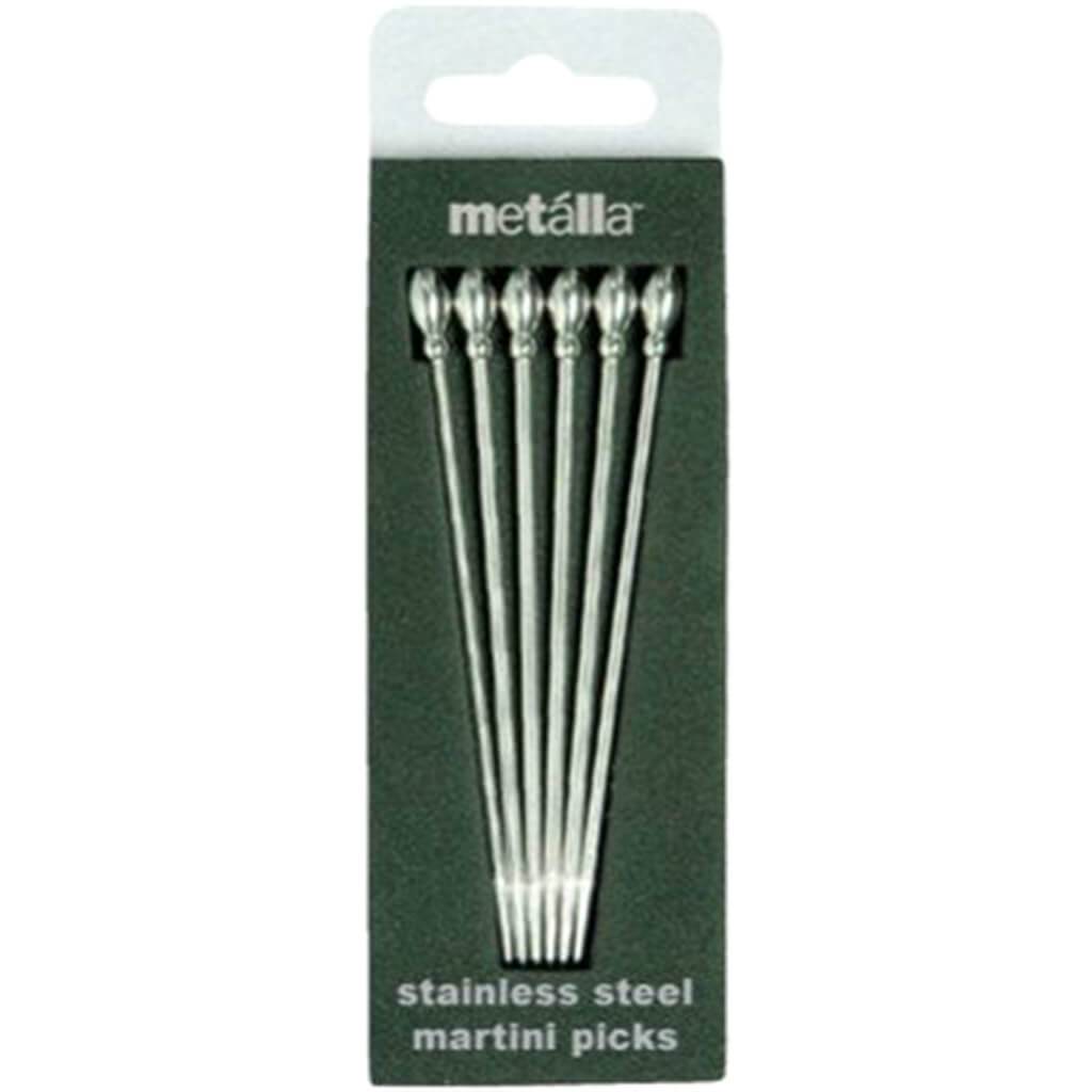 Stainless Steel Martini Picks, Set of 6