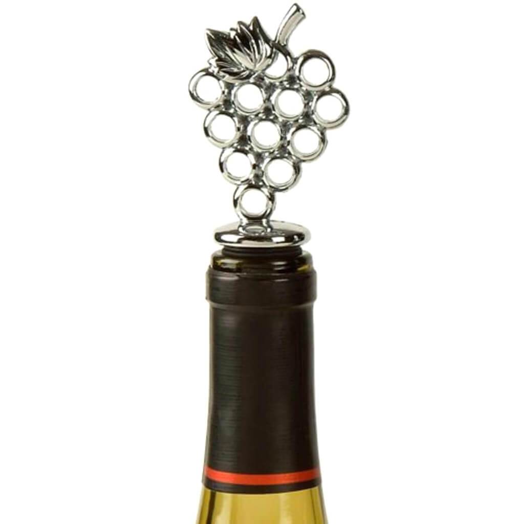 Chrome Grape Bottle Stopper