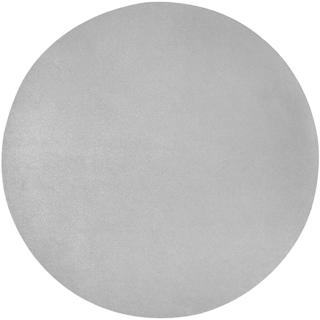 Studio Leather Round Placemat Silver