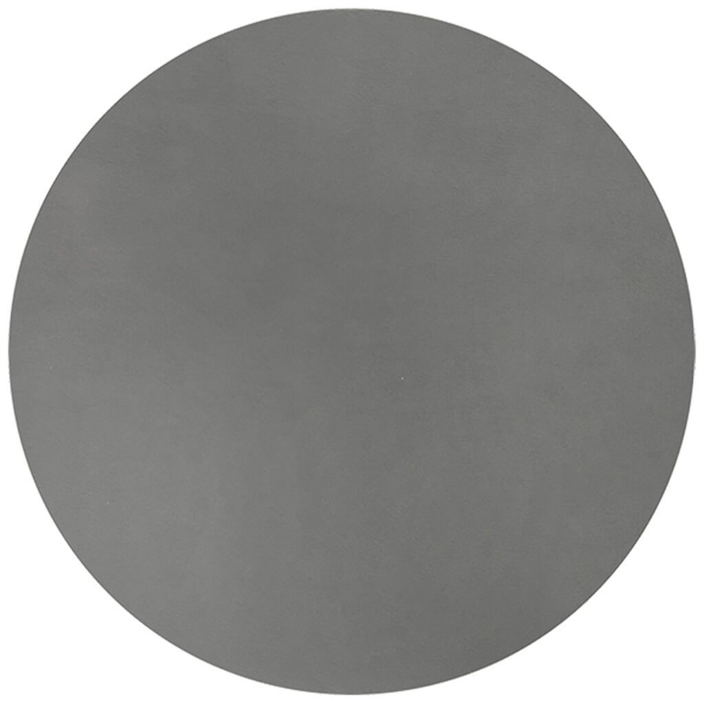 Studio Leather Round Placemat Charcoal