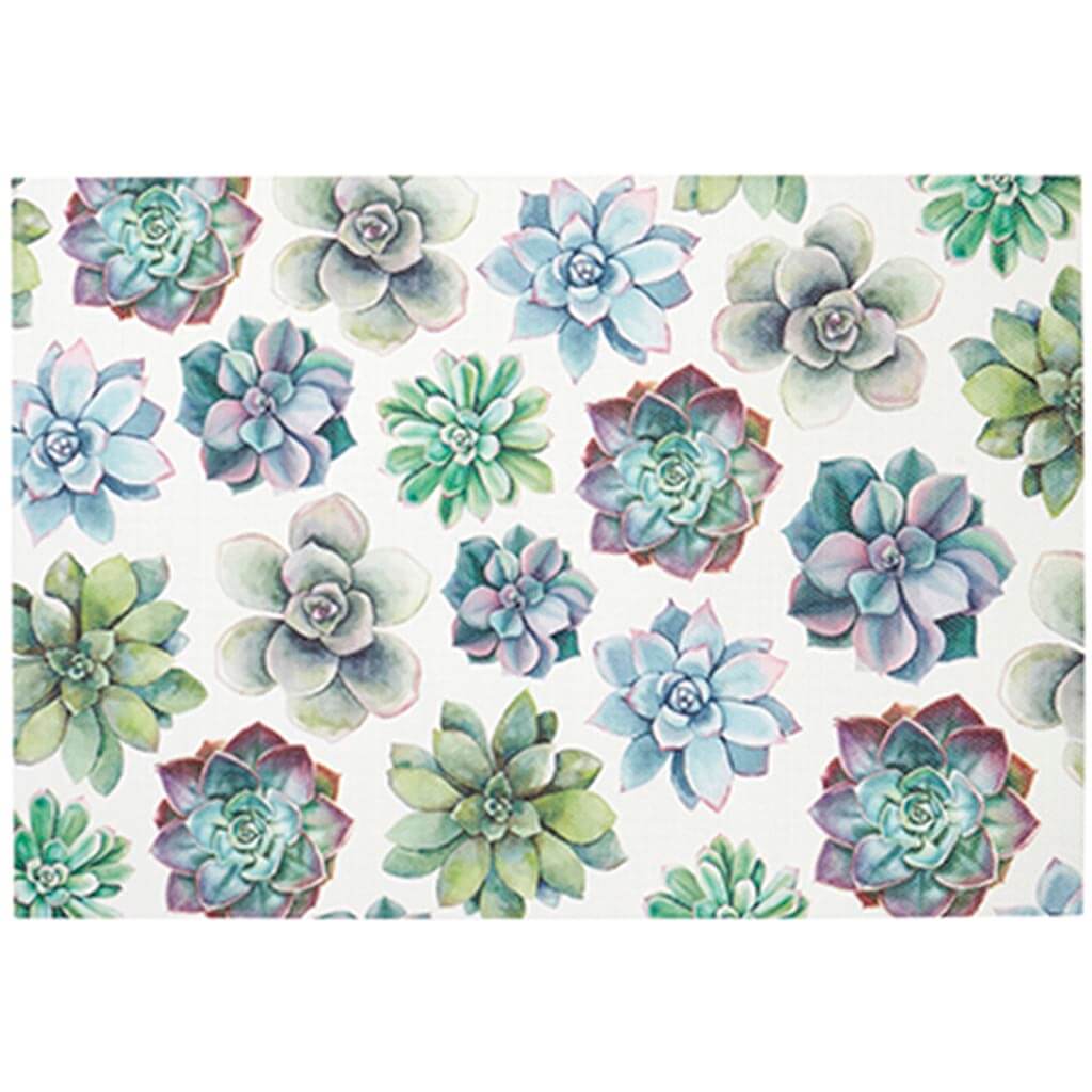 Succulent Vinyl Placemat Green