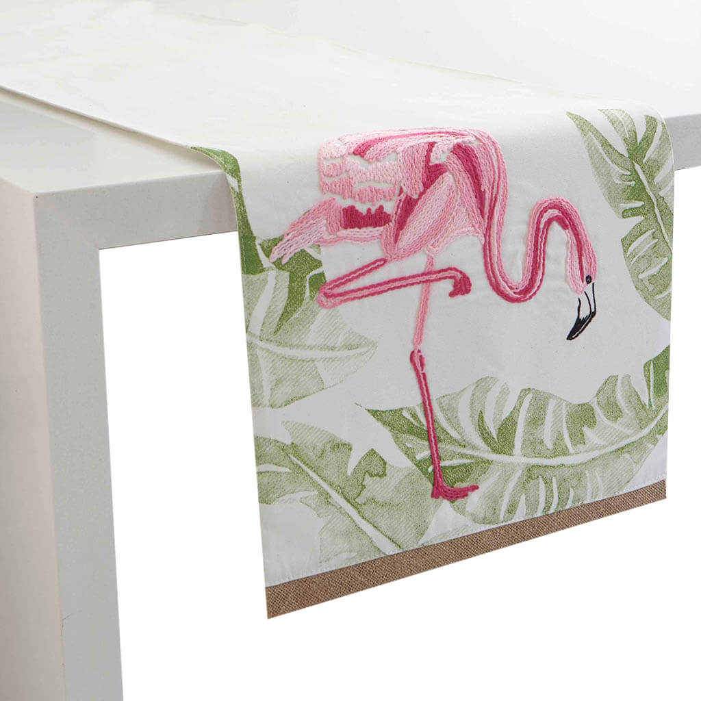 Watercolor Flamingo Table Runner