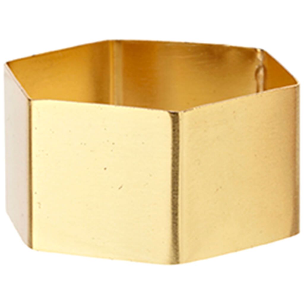 Hexagon Napkin Ring Gold