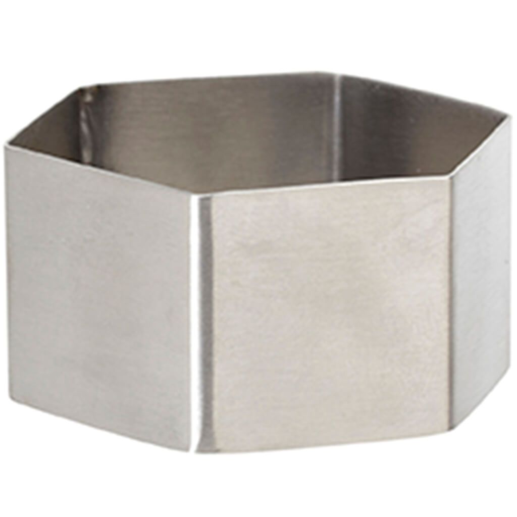 Hexagon Napkin Ring Silver