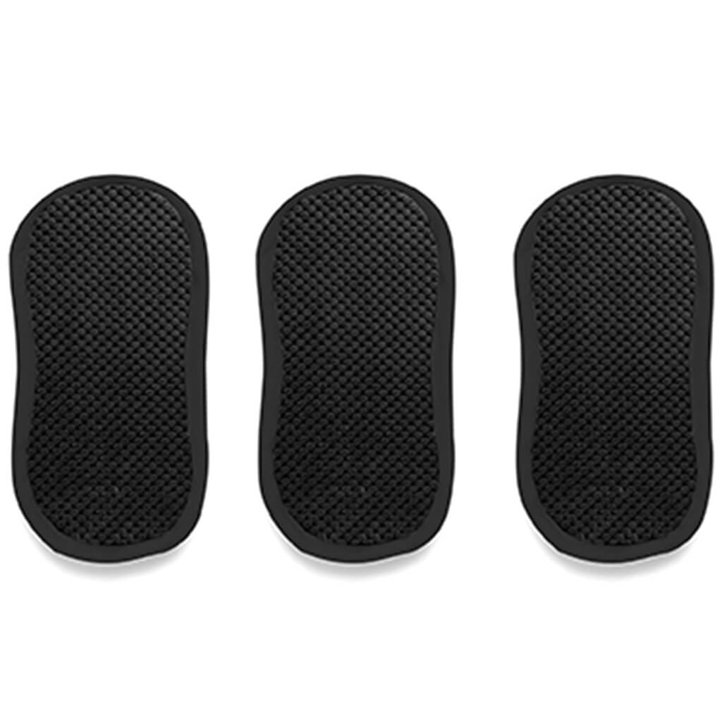 Luxe Plush Scrubber Sponge Set of 3 Black, 4in x 8in