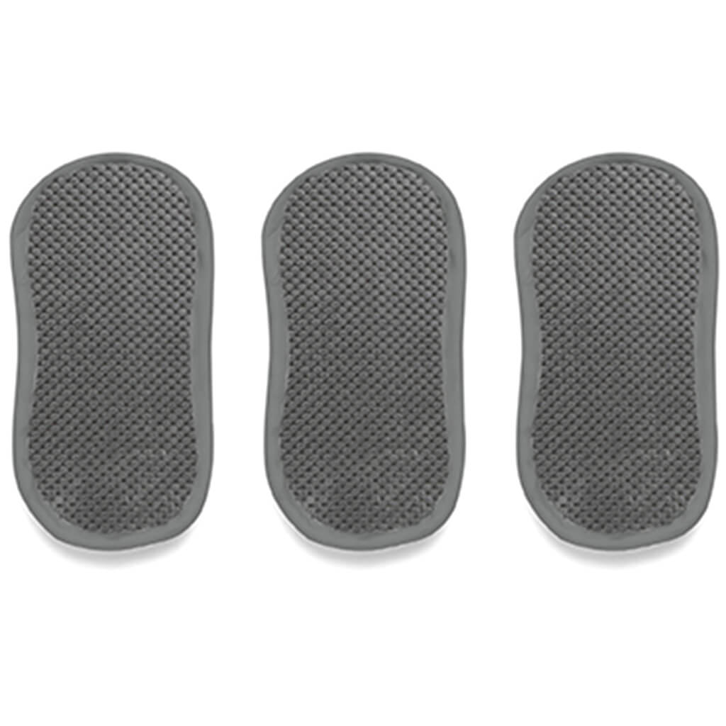 Luxe Plush Scrubber Sponge Set of 3 Charcoal, 4in x 8in