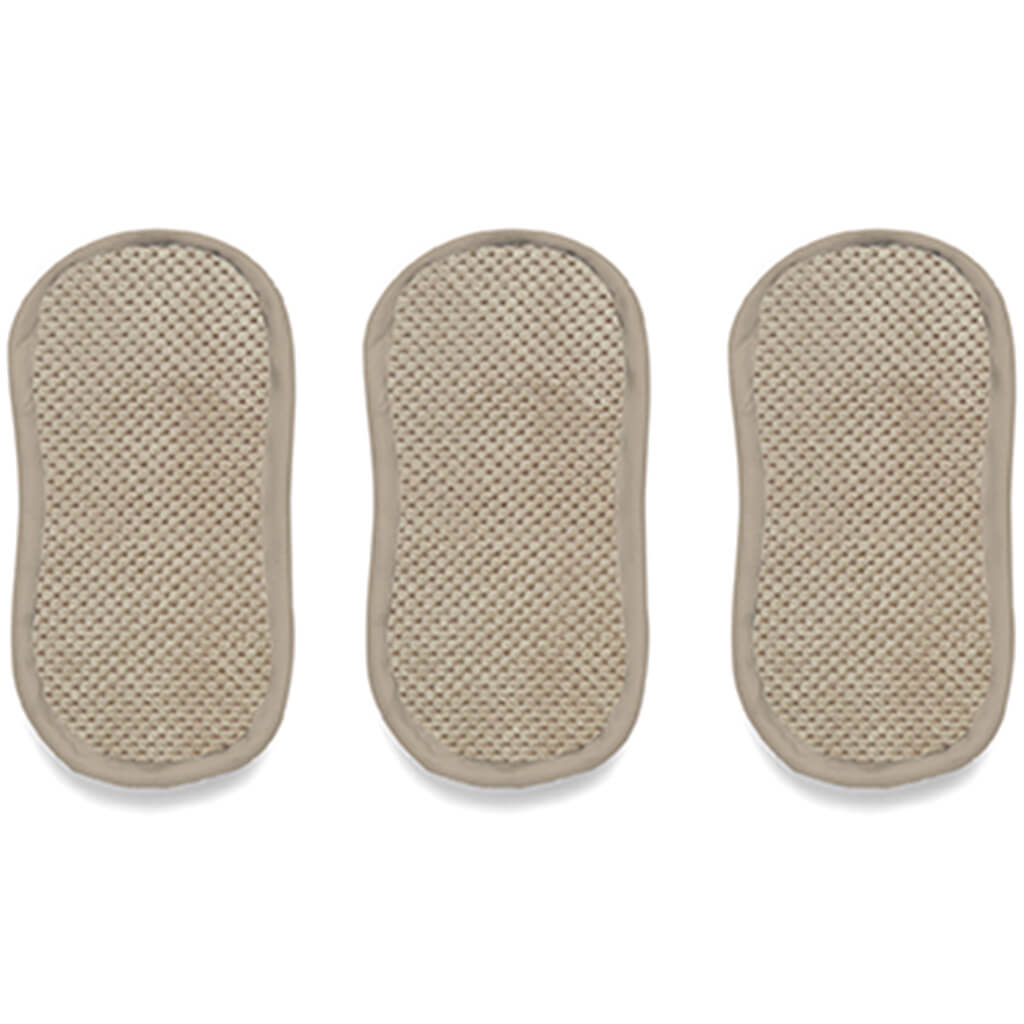 Luxe Plush Scrubber Sponge Set of 3 Taupe, 4in x 8in