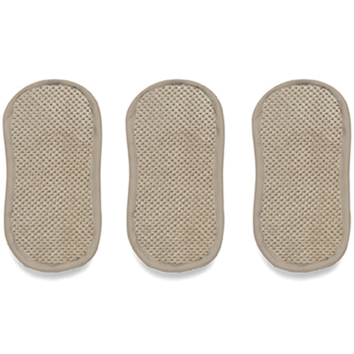 Luxe Plush Scrubber Sponge Set of 3 Taupe, 4in x 8in