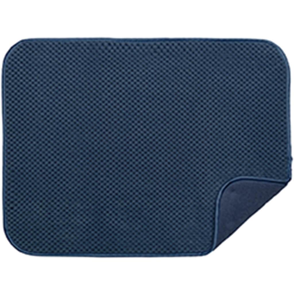 Luxe Plush Microfibre Dish 24in Drying Mat Indigo