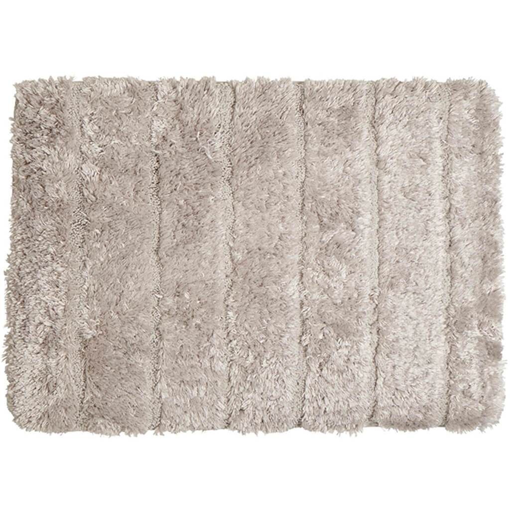 Luxe Ribbed Memory Foam Bathmat Taupe