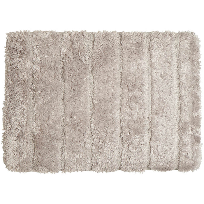 Luxe Ribbed Memory Foam Bath Mat Taupe, 17in x 24in