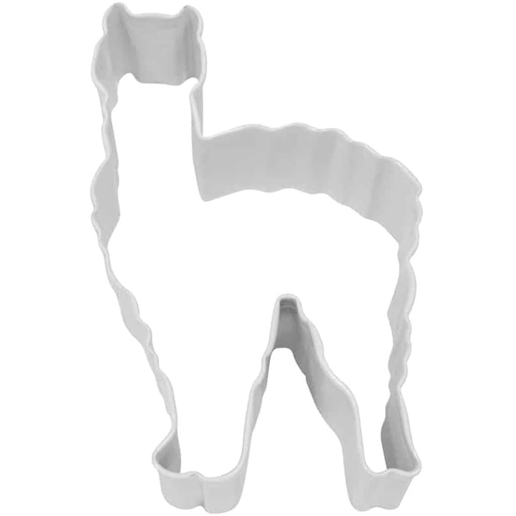 White Llama Cookie Cutter, 4in