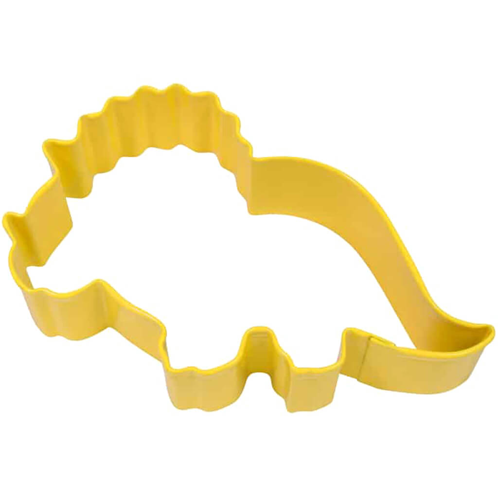 Triceratops Baby Dinosaur Cookie Cutter Yellow, 4.25in