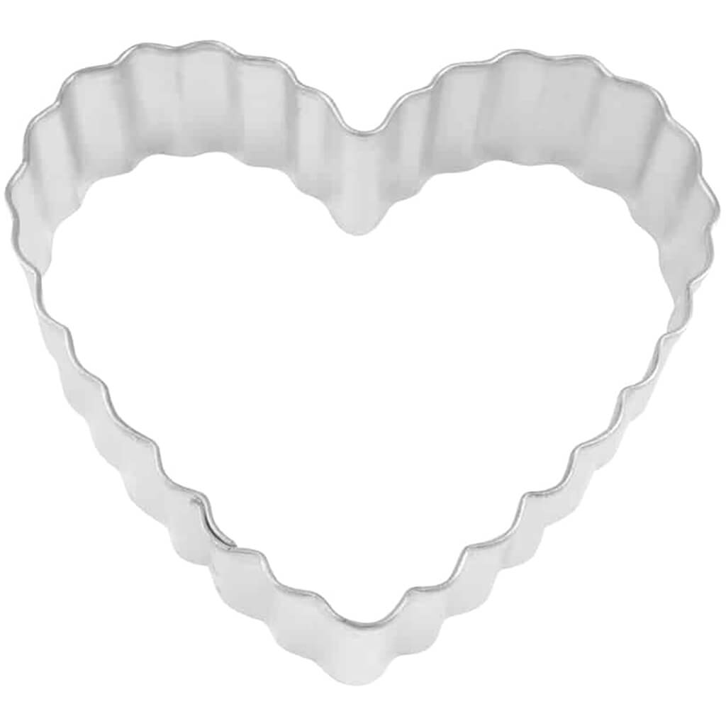 Fluted Heart Cookie Cutter 3.5in