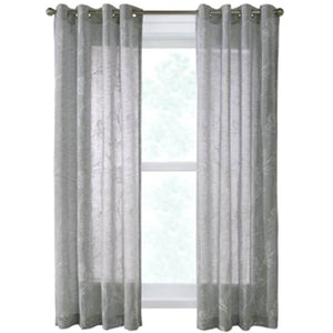 Anemone Grommet Top Panel Curtains Silver