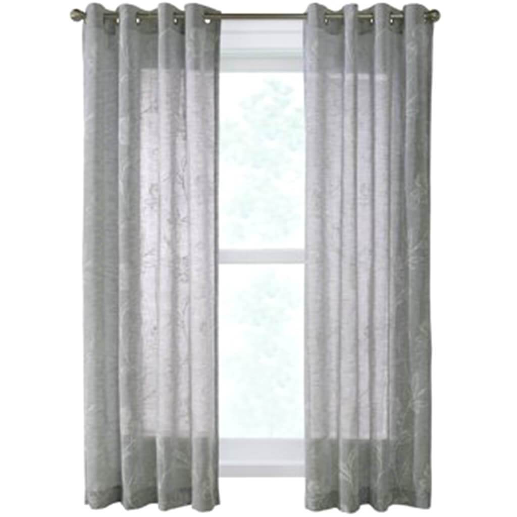 Anemone Grommet Top Panel Curtains Silver