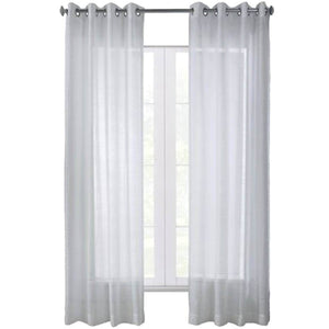 Daphine Gromment Top Panel Curtains White