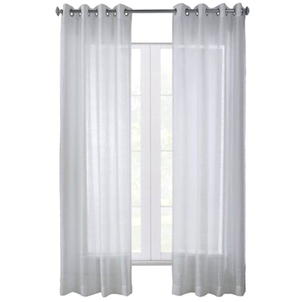 Daphine Gromment Top Panel Curtains White