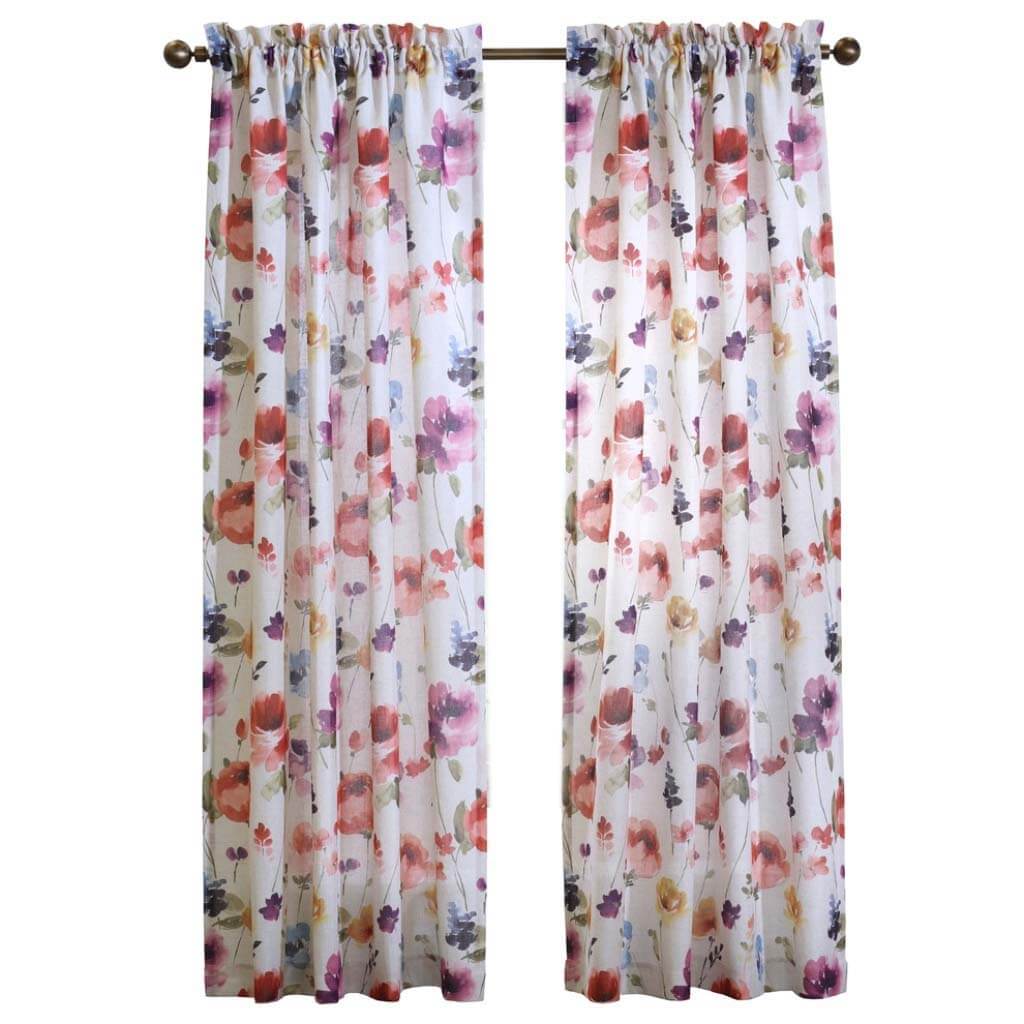 Alexa Pole Top Panel Curtains 52in x 84in Linen