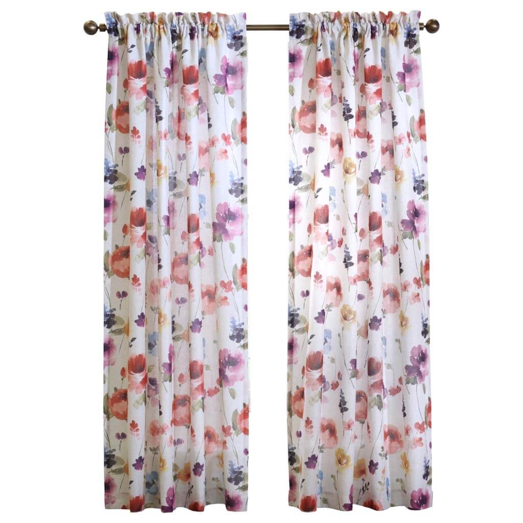 Alexa Pole Top Swag Curtains 52in x 36in Linen