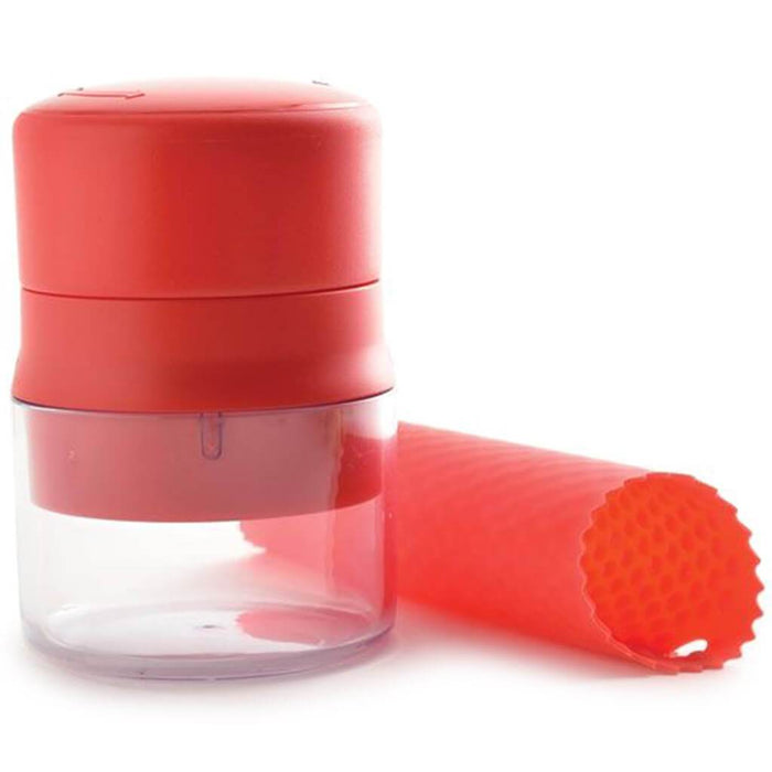 Garlic Twist N' Mince with Garlic Peeler, Red