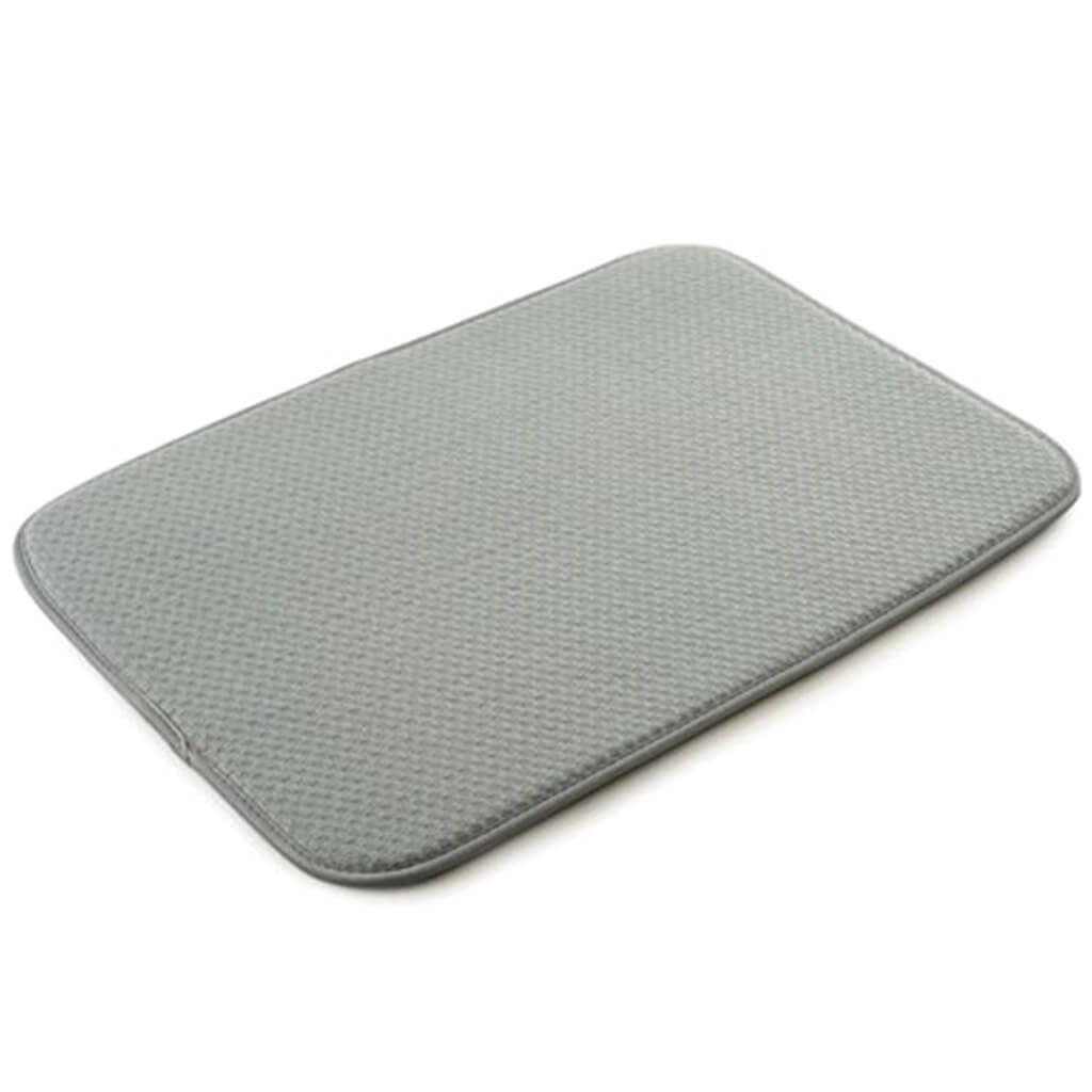 Microfiber Dish Drying Mat, Gray