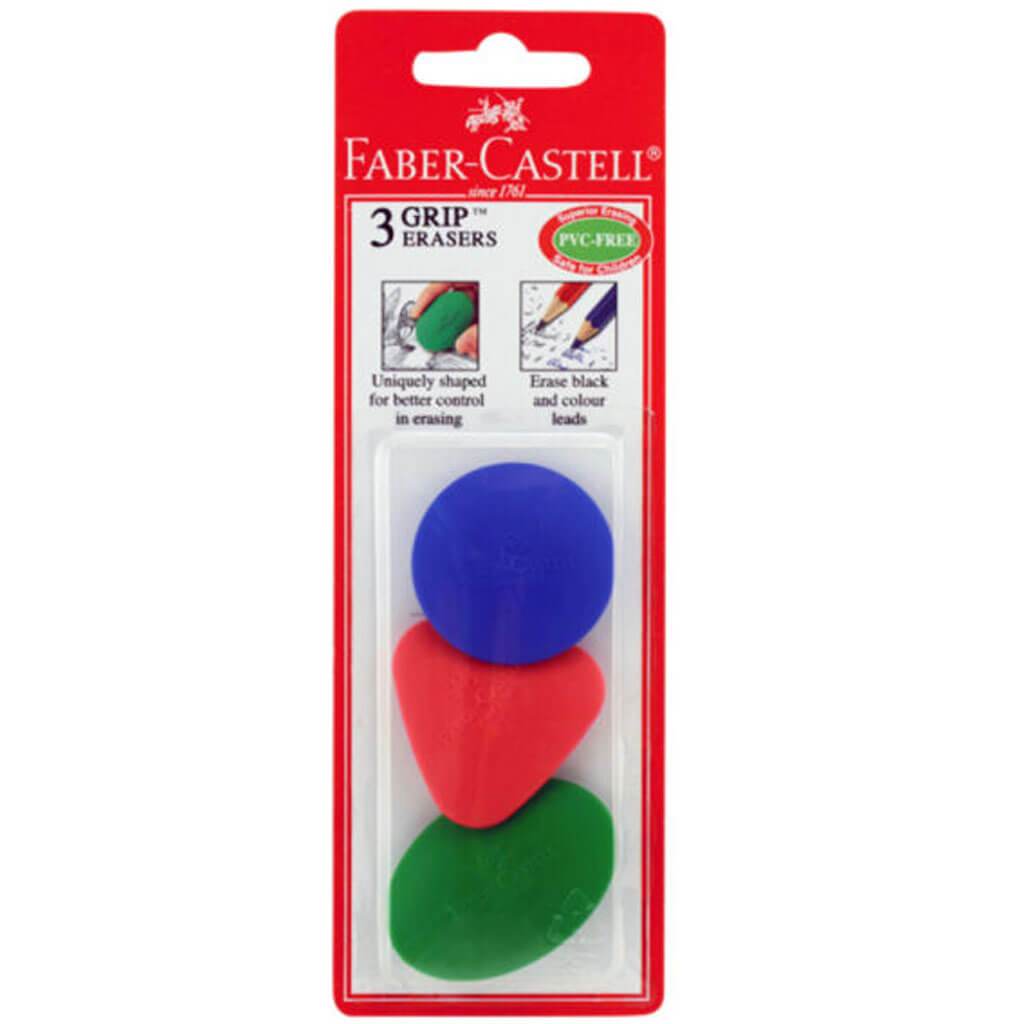 Triangle Grip Eraser 3/Pkg