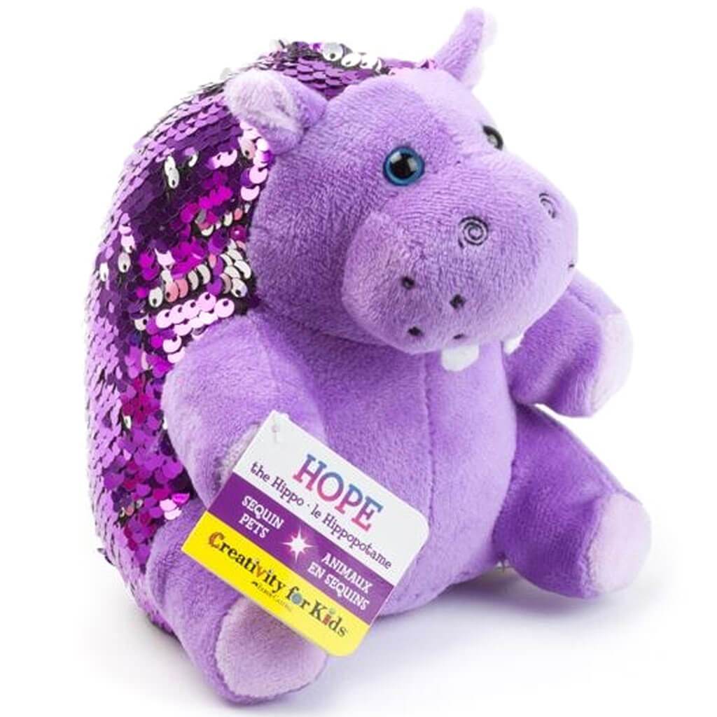 Mini Sequin Pets Hope The Hippopotamus