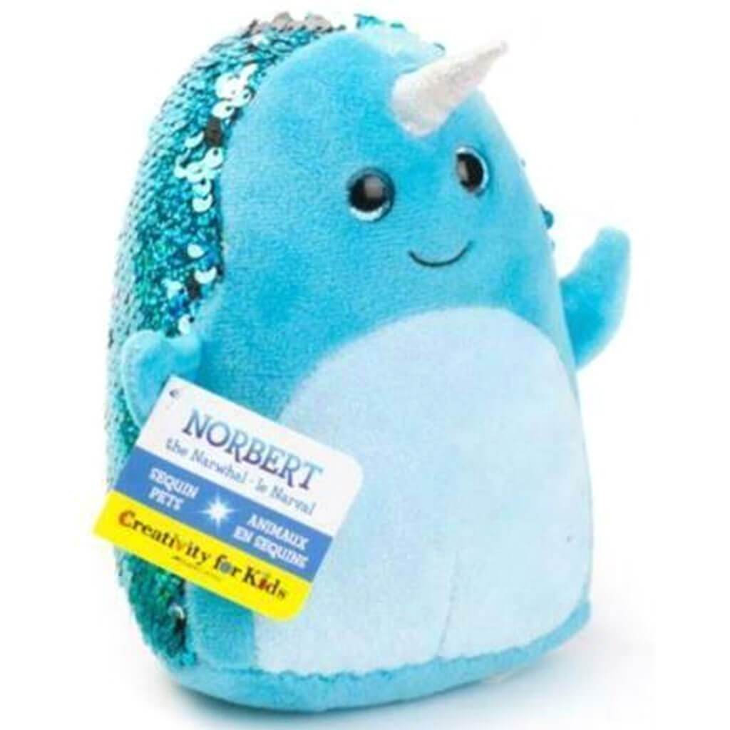 Mini Sequin Pets Norbert The Narwhal