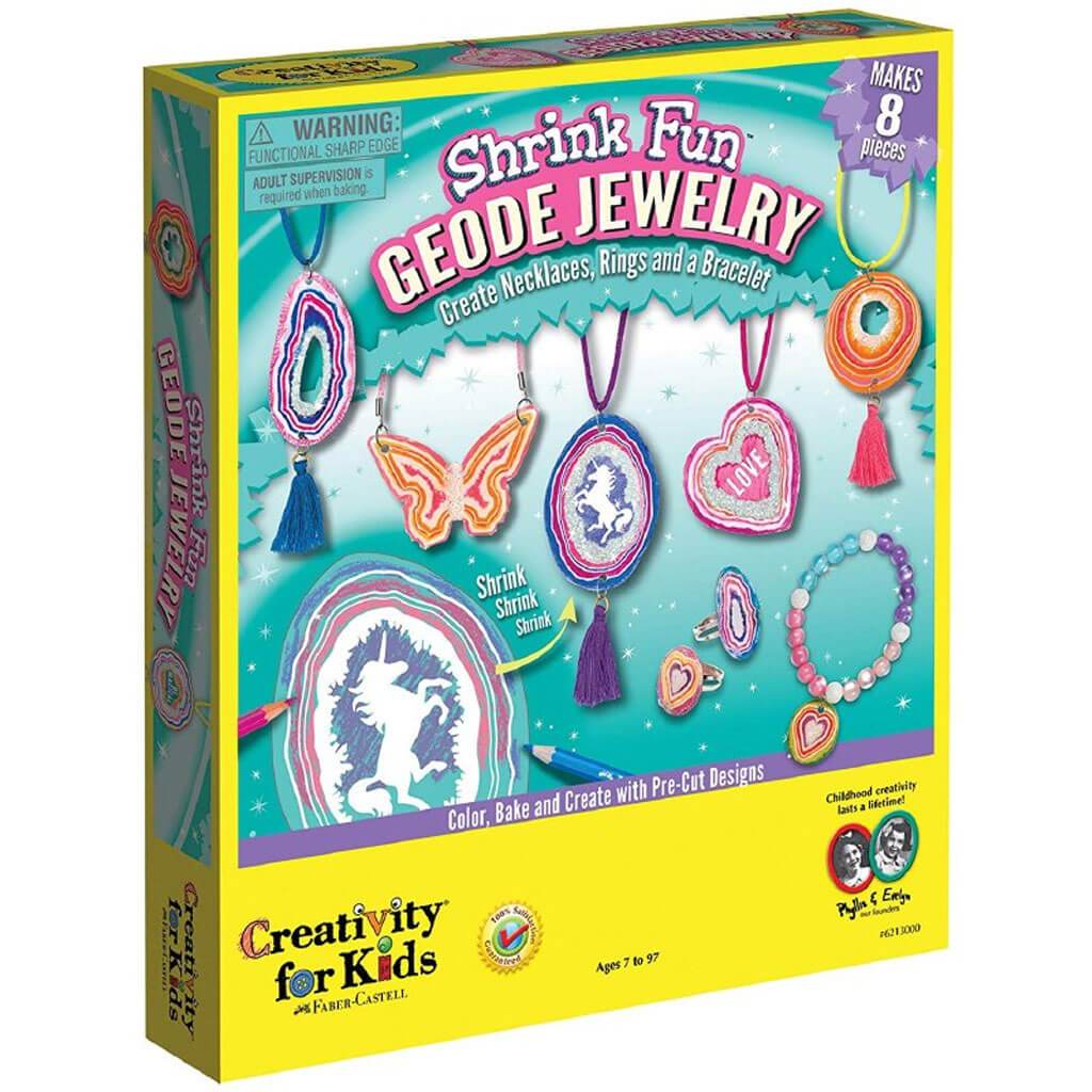 Shrink Fun Geode Jewelry