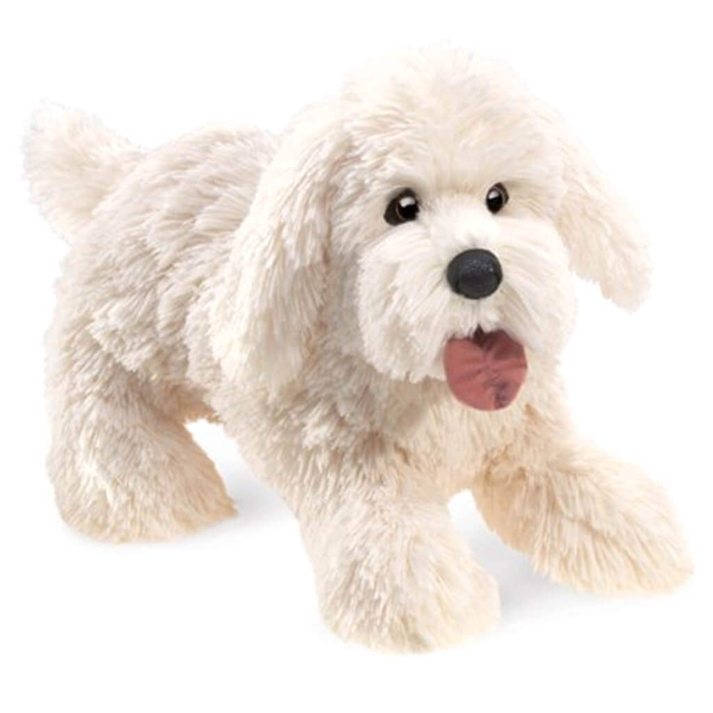 Panting Dog Hand Puppet Plush