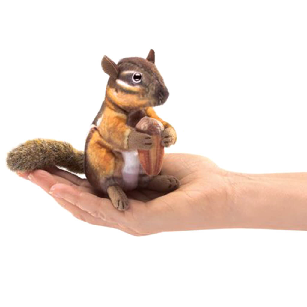 Finger Puppet- Mini Chipmunk With Acorn