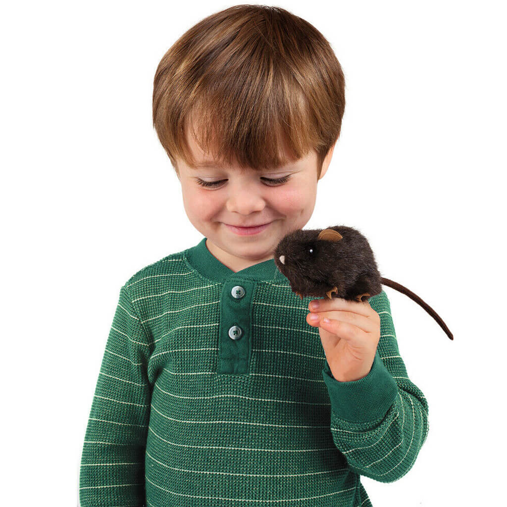 Finger Puppet- Mini Brown Mouse