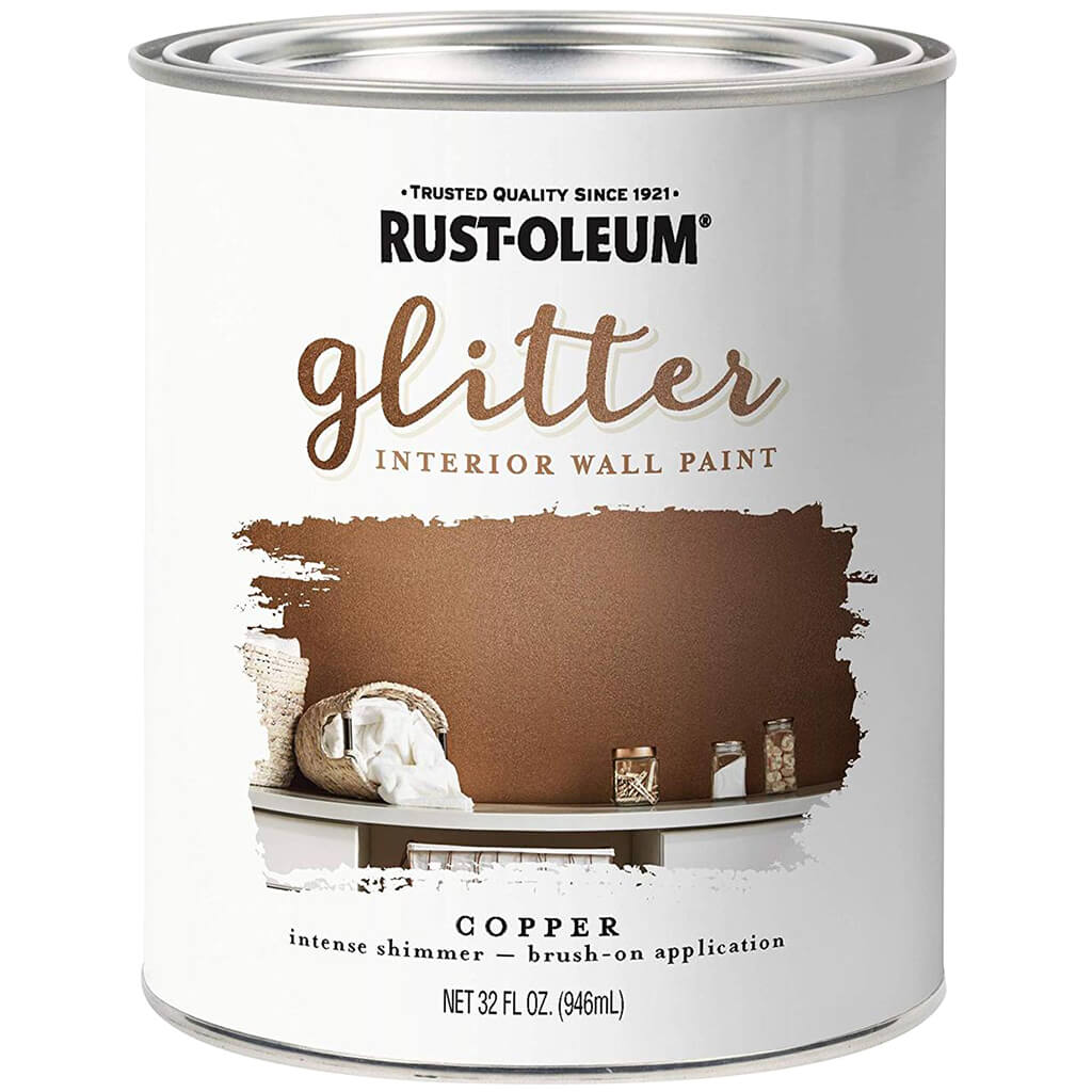 Rust-Oleum Brush-On Glitter Paint Copper Quart