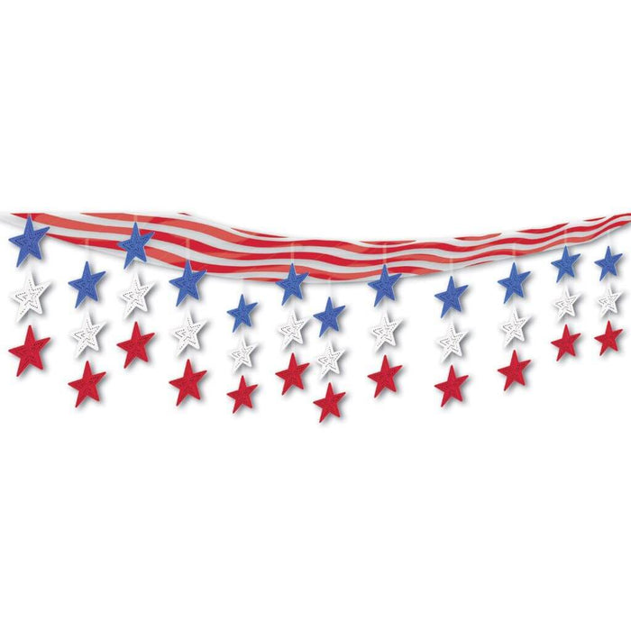 Ceiling Decor Stars & Stripes 12in x 12ft