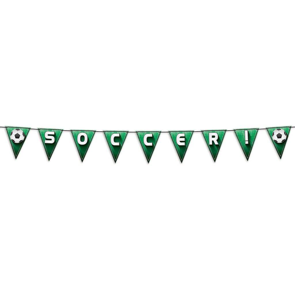 Pennant Streamer Soccer! Football 7.5in x 8ft