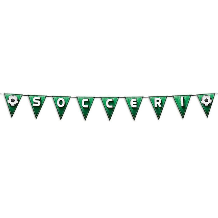 Pennant Streamer Soccer! Football 7.5in x 8ft