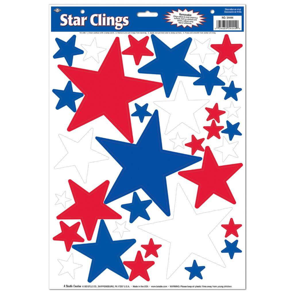 Clings Star 12in x 17in