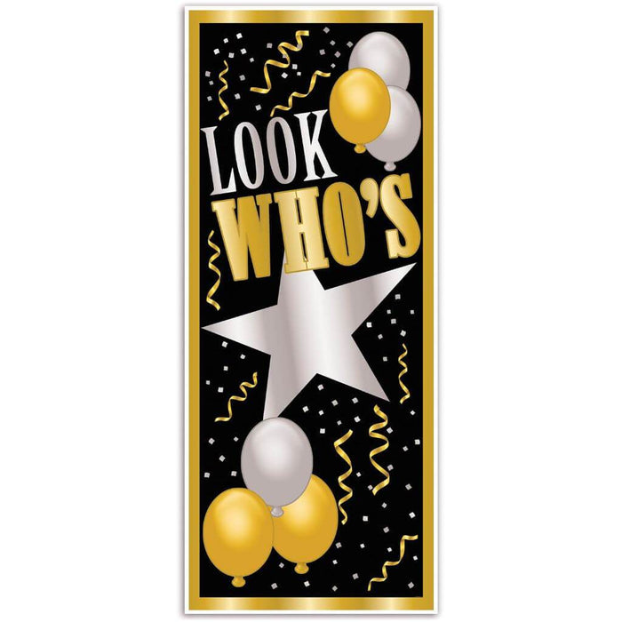Door Cover Look Who's 30in x 6ft