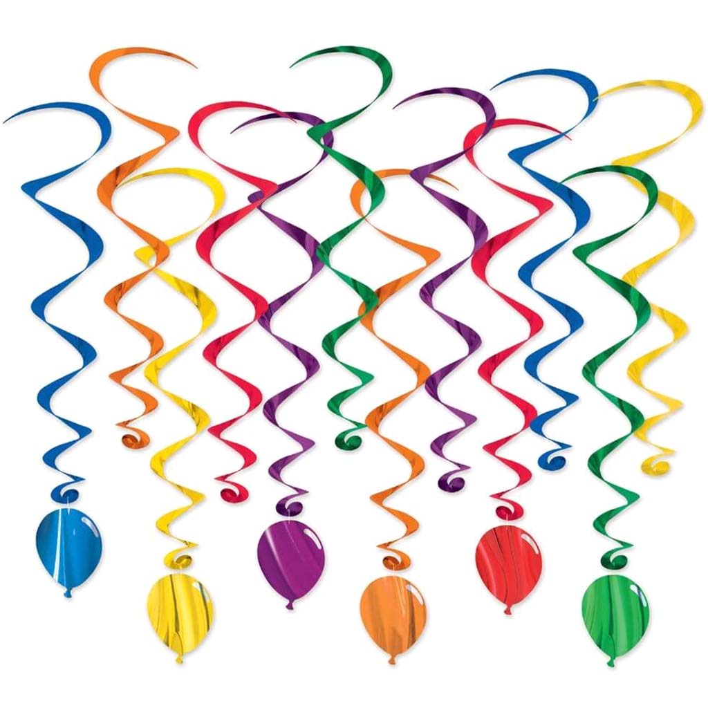 Whirls Balloon 15in x 26.5in