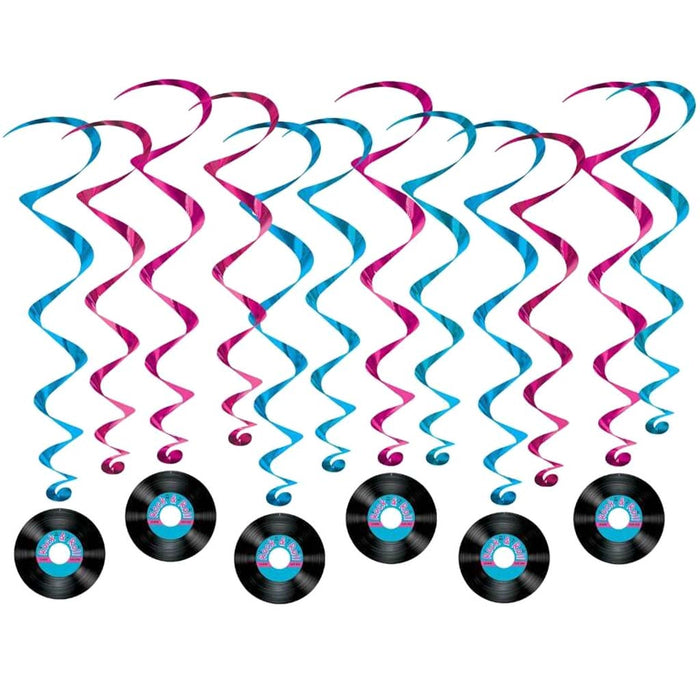 Whirls Rock & Roll Record 17.5in x 33in