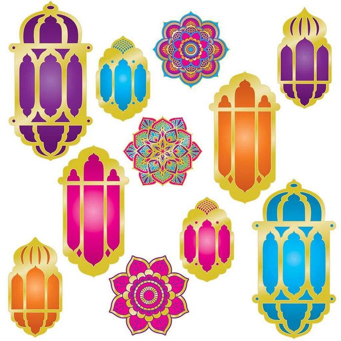 Cut-Outs Foil Lantern & Mandala 6.75in x 15in
