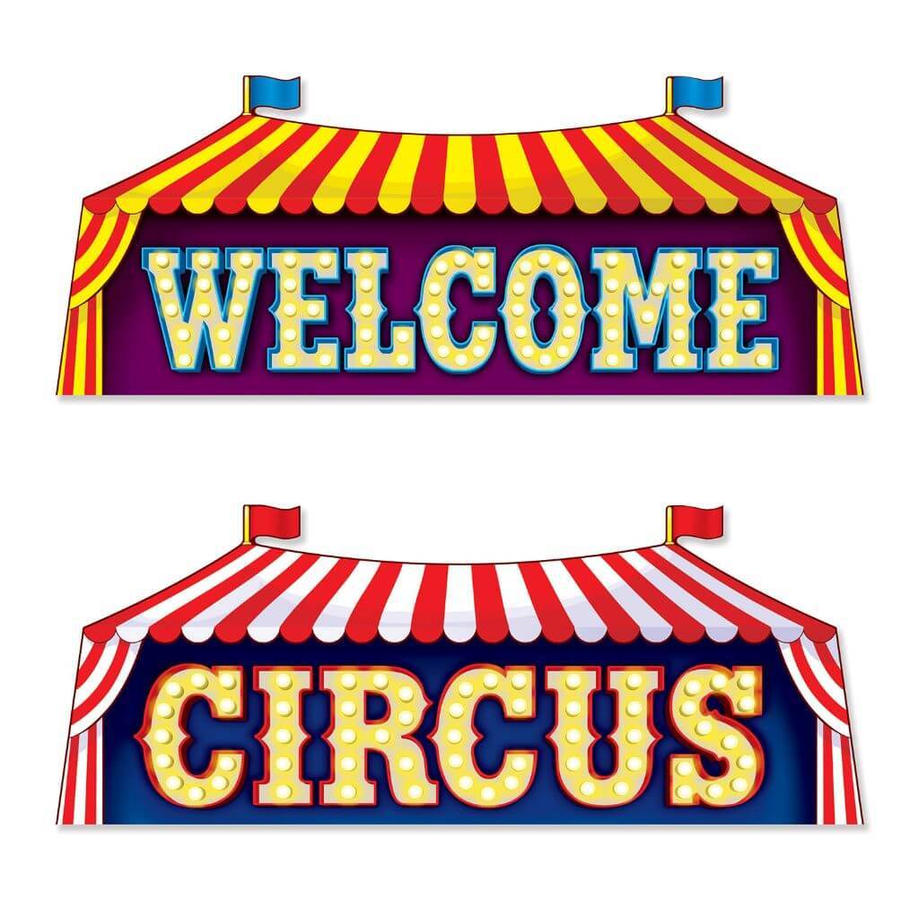 Cut-Outs Circus Sign 9in x 23in