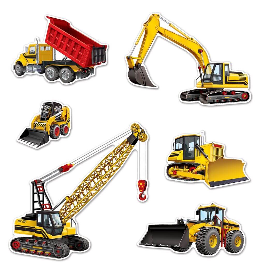 Cut-Outs Construction Equipment 8in x 20.5in