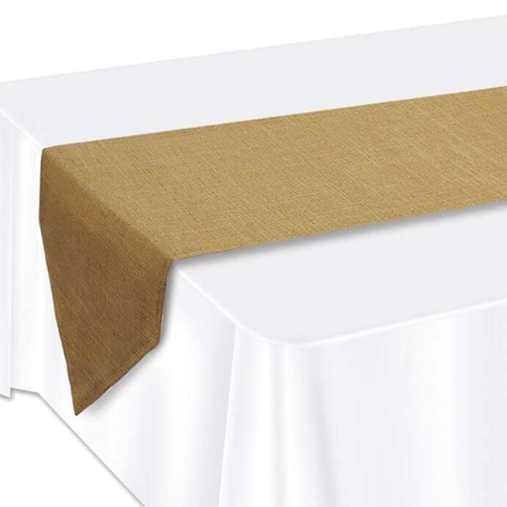 Table Runner Faux Burlap 12in x 6ft